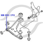 HR891173, Сайлентблок нижнего рычага передней подвески, передний