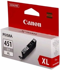 Фото 1/6 Картридж Canon CLI-451XLGY серый, 780 стр. (повышенной емкости), для PIXMA iP7240, MG5440, 6340