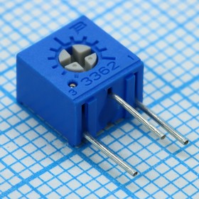 Фото 1/3 3362W-1-104LF, (100K 0.5W), Резистор переменный керметный 100кОм +10% 0.5Вт 2.77мм (6.6х4.7х6.99мм)