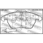 Колодки передние SKODA OCTAVIA (1Z), RAPID, VW PASSAT 06-15 2301-362F