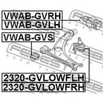 2320-GVLOWFLH, Опора шаровая передняя нижняя левая