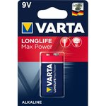 4722101401, Батарейка Varta Longlife Max Power (9V, 1 шт)