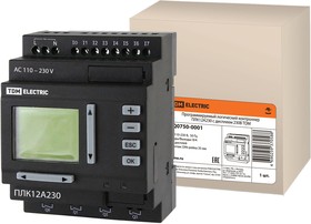 Программируемый логический контроллер ПЛК12A230 с дисплеем 230В TDM