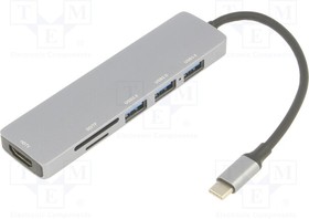 CU4281, Adapter; OTG,USB 3.0; nickel plated; 0.15m; black; 5Gbps; silver