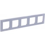 ABB EPJ Levit серый / белый Рамка 5 поста