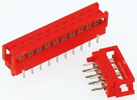 Фото 1/2 1-215570-2, 12-Way IDC Connector Plug for Cable Mount, 2-Row
