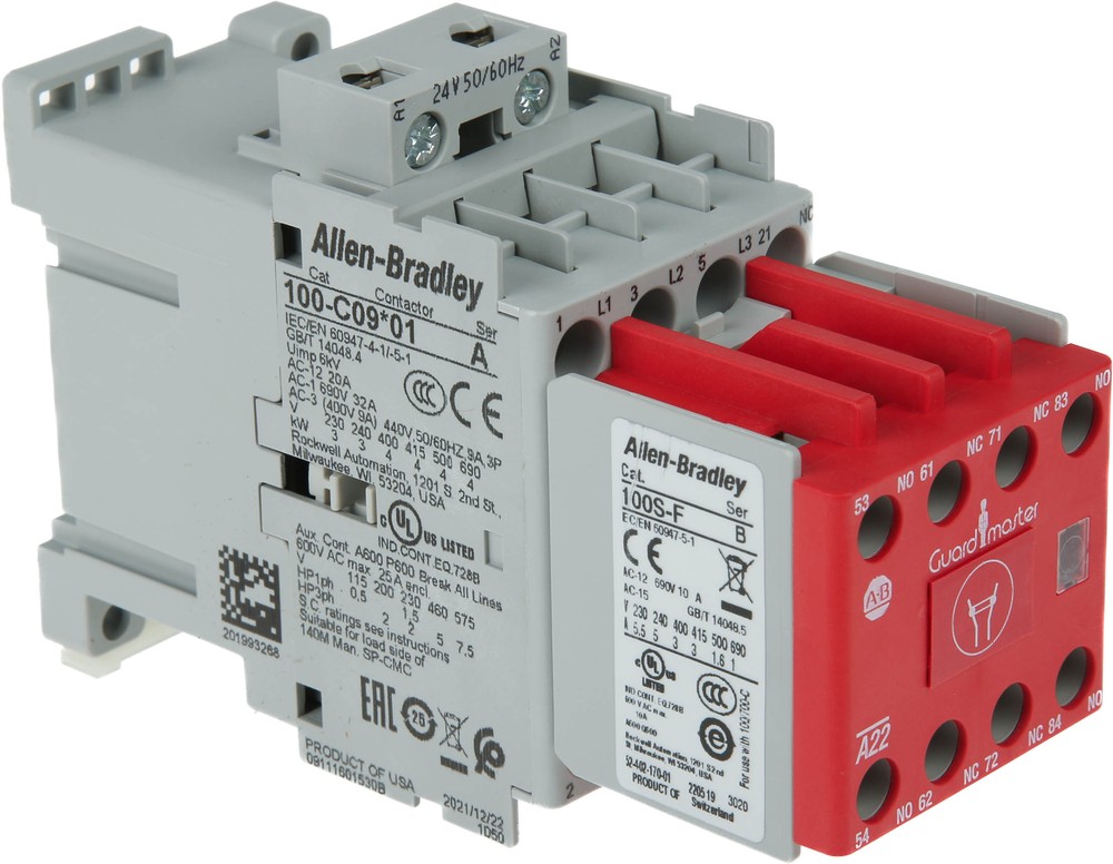 100S C09KJ23C 100S C Contactor 24 V Ac Coil 3 Pole 9 A 5NO 3NC 100S C09KJ23C 100S C Contactor 24 V Ac Coil 3 Pole 9 A 5NO 3NC