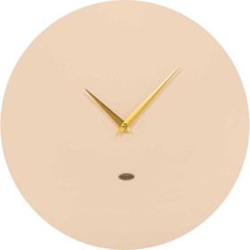 Фото 1/5 Настенные интерьерные деревянные часы Симпл, кремовый, с золотыми стрелочками 41099/АсГолд