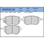 WS3032.00, Колодки тормозные дисковые | перед |