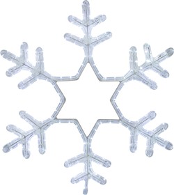 Фото 1/9 501-337, Фигура световая Снежинка цвет белый, размер 55x55 см, мерцающая