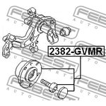 2382GVMR, Ступица в сборе с подшипником VW GOLF V 03-08