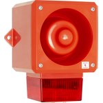 YL50/D50/R/RF/WR, YL50 Series Red Sounder Beacon, 24 V dc, IP66, Fixed Mount ...