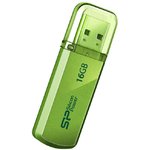SP016GBUF2101V1N, Флеш-память Silicon Power Helios 101 16GB USB 2.0, зеленый, алюминий