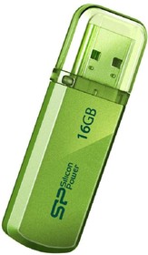 Фото 1/4 SP016GBUF2101V1N, Флеш-память Silicon Power Helios 101 16GB USB 2.0, зеленый, алюминий