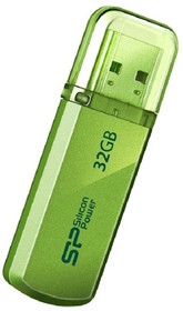 Фото 1/6 SP032GBUF2101V1N, Флеш-память Silicon Power Helios 101 32GB USB 2.0, зеленый, алюминий