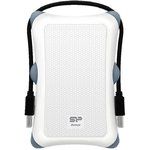 SP010TBPHDA30S3W, Портативный HDD Silicon Power Armor A30 1 TB USB 3.2, белый, резина