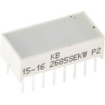 KB-2685SEKW Light Bar LED Display, Orange 380 mcd