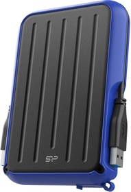 Фото 1/3 SP020TBPHD66SS3B, Портативный HDD Silicon Power Armor A66 2 TB USB 3.2, синий, черный
