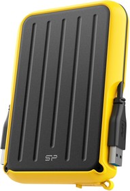 Фото 1/4 SP010TBPHD66SS3Y, Портативный HDD Silicon Power Armor A66 1 TB USB 3.2, желтый, черный