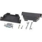 2801-0102-04, MHED Series ABS D Sub Backshell, 37 Way, Strain Relief