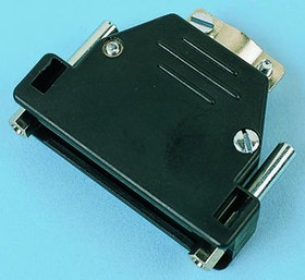 2801-0102-14-8, MHED Series ABS D Sub Backshell, 37 Way, Strain Relief