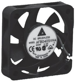 AFB0405VHA-A, DC Fans DC Tubeaxial Fan, 40x10mm, 5VDC, Ball Bearing, Lead Wires, Locked Rotor Sensor