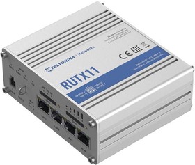 RUTX11100400, Routers 4G/3G/2G/LTE CAT6, Cellular Router, Dual SIM, WiFi 5 Ghz & 2.4 Ghz. GNSS (GPS), 4 x Ethernet, Bluetooth LE, USB. Regio