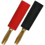 Разъем BANANA штекер пластик на кабель диаметром до 4.0мм, винт, Gold, PL2235