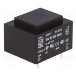 BV EI 302 2001, PCB Transformer, 230 VAC, 9 VAC, 200mA, 1.8VA