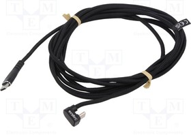 CU0194, Cable; angular,USB 2.0; USB C plug,both sides; 3m; black; 480Mbps