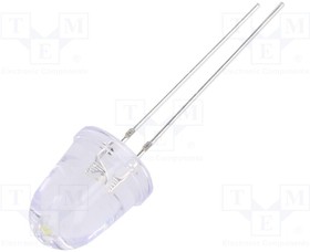 OSW44PA201A, LED; 10mm; white; 8°; Front: convex; 2.9?3.4V; No.of term: 2; 102mW