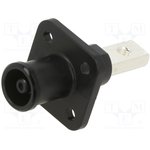 DS1168-01-120MSBYX, Socket; DC supply; male; PIN: 1; for panel mounting; screw; black