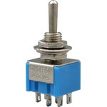 MTS-203-A1, Тумблер ON-OFF-ON (3A 250VAC) DPDT 6P