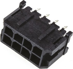 SCT3001WV-2x04P, Разъем Micro-Fit 3.0 розетка на плату прямая 8pin