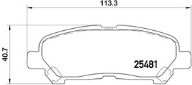 Фото 1/5 Колодки дисковые задние Toyota Highlander 2.73.5 09 P 83 138 BREMBO P83138
