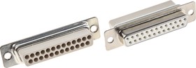 DBC25SS-NW, MHD 25 Way Cable Mount D-sub Connector Socket, 2.77mm Pitch