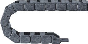 14.2.100.0, 14, e-chain Black Cable Chain - Flexible Slot, W36 mm x D25mm, L1m, 100 mm Min. Bend Radius, Igumid G