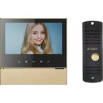 Комплект видеодомофона и вызывной панели CDV-70H2 (GoldBlackSmog)/AVC305B