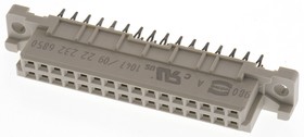 Фото 1/2 09222326850, Harting 32 Way 2.54mm Pitch, Type 2B Class C2, 2 Row, Straight DIN 41612 Connector, Socket