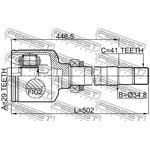 2811-DUCQ18RH, ШРУС внутренний