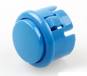 30mm-BL1-Blue, Кнопка аркадная 30мм синяя 16А/250V