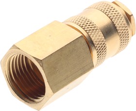 BSE1-4SF, Переходник для компрессора F1/2" быстросъемный с клапаном внутренняя резьба латунный