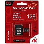 Флеш карта QUMO MicroSDXC 128 GB 90/70 МБ/с UHS-I U3, Pro seria 3.0 с адаптером ...