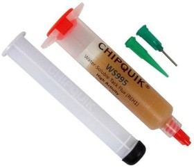 WS995, Soldering Flux Water-Soluble Tacky Flux (REH1) 10cc Syringe w/plunger & tip (High Activity)