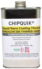 NANOCOAT200- THINNER-500ML, Chemicals Liquid Nano Coating - Thinner 500ml (740g)