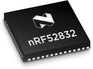 Фото 1/4 nRF52832-QFAA-T, 32-bit ARM Cortex M4, Bluetooth Smart Bluetooth System On Chip SOC 48-Pin QFN