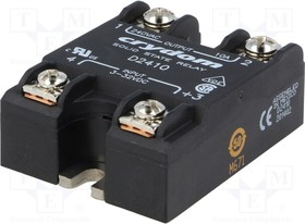 D2490-10, Solid-State Relay - Control Voltage 3-32 VDC - Max Input Current 12 mA - Output 24-280 VAC - Max Load Current 90 ...