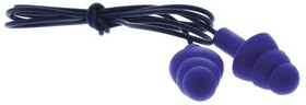 Фото 1/2 TR-01-000, Tracers Series Blue Reusable Corded Ear Plugs, 29dB Rated, Metal Detectable, 50 Pairs