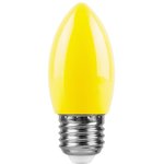Лампа светодиодная, 1W 230V E27 желтый, LB-376 25927