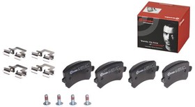 Фото 1/8 Колодки задние AD A3 A6 VW G4 G5 B5 B6 Tiguan BREMBO P85109